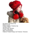 thumbnail image 7 of Tnobhg Winter Kids Beanie Hat Three Pompom Thicken Warm Ear Protection Children's Knitted Hat for 2-7T Boys Girls Baby Accessories, 7 of 7