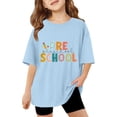 thumbnail image 3 of Miaoju Toddler Girl Shirts 2t Crewneck Solid Color Short Sleeve T Shirts Comfortable Summer Tops Girls Summer Tops T-Shirts, 3 of 6