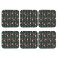 thumbnail image 2 of Disketp Christmas Trees And Houses Funny Coasters,6 Pcs Leather Coasters with Holder, Perfect Housewarming Hostess Gifts,Protect Furniture from Water Marks Scratch and Damage,Square, 2 of 7