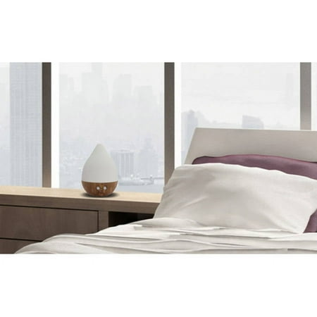 Pursonic Bamboo and Ceramic Ultrasonic Aroma Diffuser with 2 Included Oils