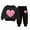 H226-Black, variant on TOWED22 Toddler Baby Girls Clothes Outfits Long Sleeve Pullover Sweatshirt Tops Pants Set Fall Winter,Dark Green,3-4 Y