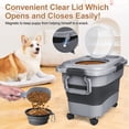 thumbnail image 4 of TIOVERY Dog Food Storage Container, 10-20 lbs Airtight Collapsible Cat & Pet Dry Food Storage bin with Attachable Wheels (Dark Grey), 4 of 9