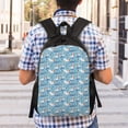 thumbnail image 2 of Ratiio Pelican Reed And Fish Print Backpack with Padded 15-inch Laptop Sleeve- Spacious and Durable Daypack for Work and Travel, 2 of 6