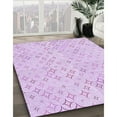 thumbnail image 3 of Ahgly Company Machine Washable Indoor Square Transitional Violet Purple Area Rugs, 3' Square, 3 of 7