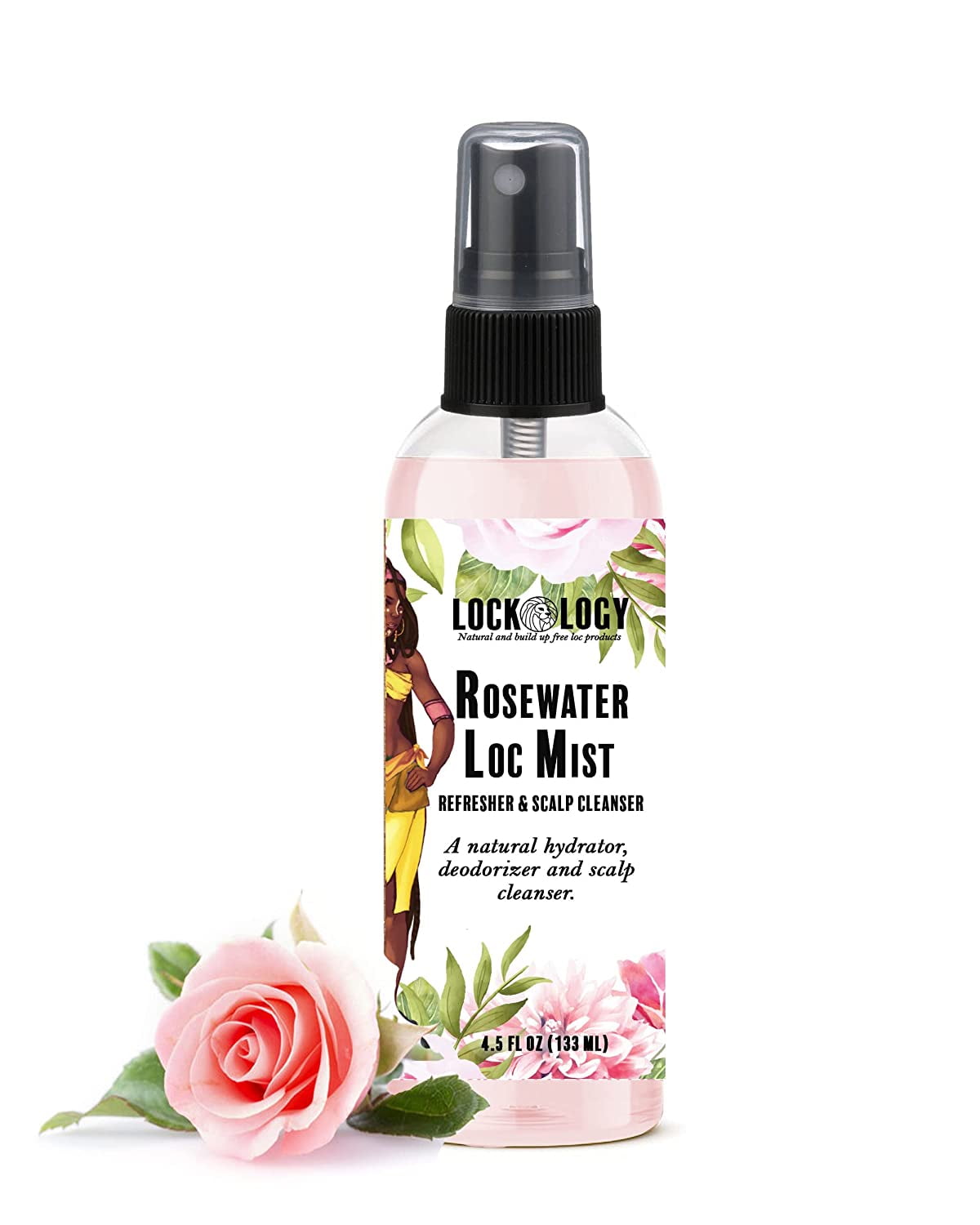 Rosewater For Hair; Rose Water Hair Spray For Locs and Natural Hair by