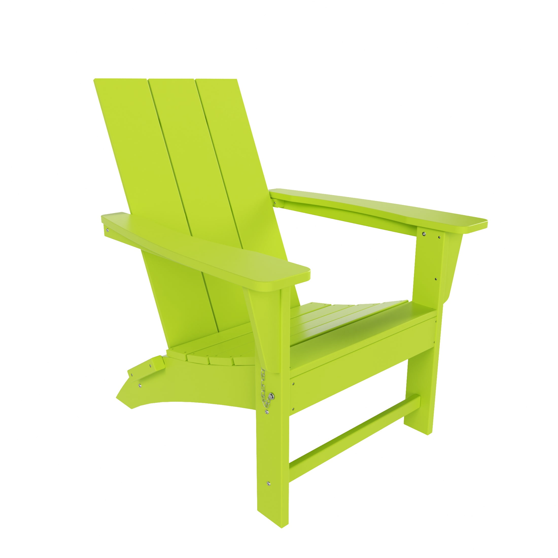 WestinTrends Ashore All-Weather Poly Lumber Adirondack Chairs, Foldable Modern Farmhouse Design, Outdoor Patio Seating, Lime