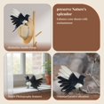 thumbnail image 4 of Urraca de simulación de pájaro con plumas artificiales, estatua decorativa realista Alas extendidas de 18 cm., 4 of 9