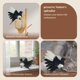 thumbnail image 4 of Pájaro de simulación de urraca, artesanías de pájaros artificiales, figuras de pájaros realistas para arte de jardín Alas extendidas de 18 cm., 4 of 9
