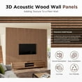 thumbnail image 2 of Easy4Home 6Pcs Wood Soundproof Wall Panels 94" x 7.9" Wood Slat Acoustic Panels,Classic Brown, 2 of 7