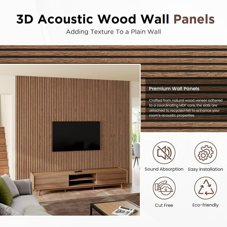 Easy4Home 6-Piece Wood Soundproof Wall Panels 94