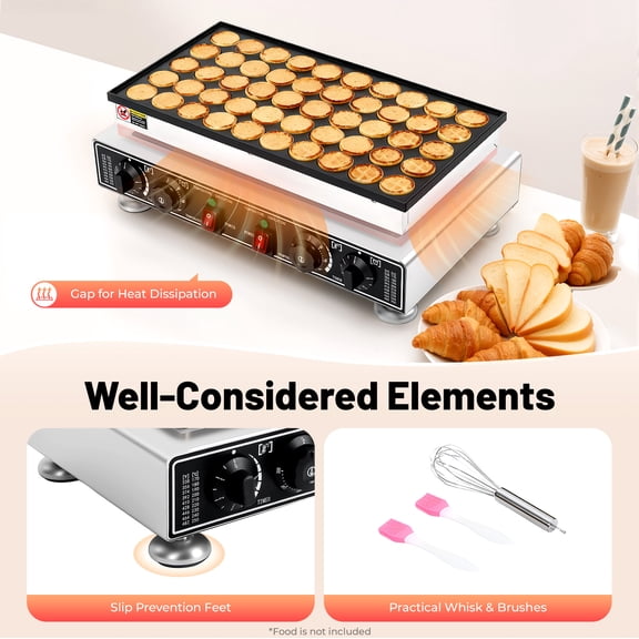 Waffle Pancakes Making Machine, Mini Pancake Maker, Commercial Mini Pancake Making Machine
