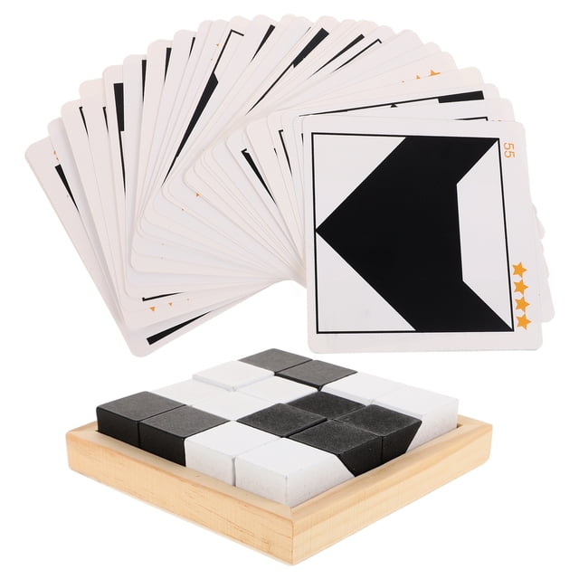 Wooden Building Blocks Puzzle Board Game for Kids Thinking Training Learning Toy for Family Interaction and Tabletop Games