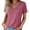 Pink-#001, variant on T Shirts for Women V Neck Short Sleeve Loose Casual Undershirts Summer Trendy Basic Lightweight Solid Color Tops,Pink 2XL