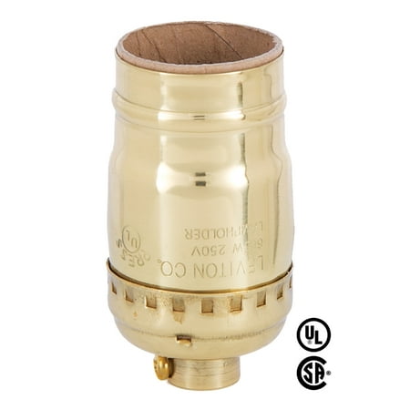 

Leviton Full Keyless Socket - Polished and Lacq. Brass Shell
