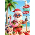 thumbnail image 3 of Flamingo Inflatable Summer Santa Claus Holiday Beach Banner for Christmas Party Tropical Theme Kids Activity, 3 of 7