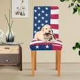 thumbnail image 5 of American Flag Stretch Chair Covers Set of 4 Removable Washable Dining Chair Slipcovers for Kitchen Dining Room Hotel Decor, 5 of 6