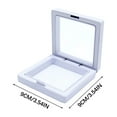 thumbnail image 2 of EGNMCR Room Decor, Floating Frame Display Box Transparent PE Film Jewelry Storage Box For Bracelets Necklaces Earrings Rings Hanging Display Stand For Coins Medals Crafts Chips Display items, 2 of 2
