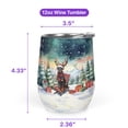 thumbnail image 5 of Merry Christmas Santa Reindeer Antlers Doberman Pinscher Sleigh Xmas Winter Holiday 12oz Stainless Steel Wine Tumbler Insulated Cup with Lid Doberman Dog Lover Gifts - 00023, 5 of 5