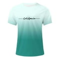 thumbnail image 4 of Puliio Mens Tshirts City Print Oversized Crew Neck Short Sleeve T-Shirt Summer Loose Sports Casual Tee Tops（Light Green,XS), 4 of 4