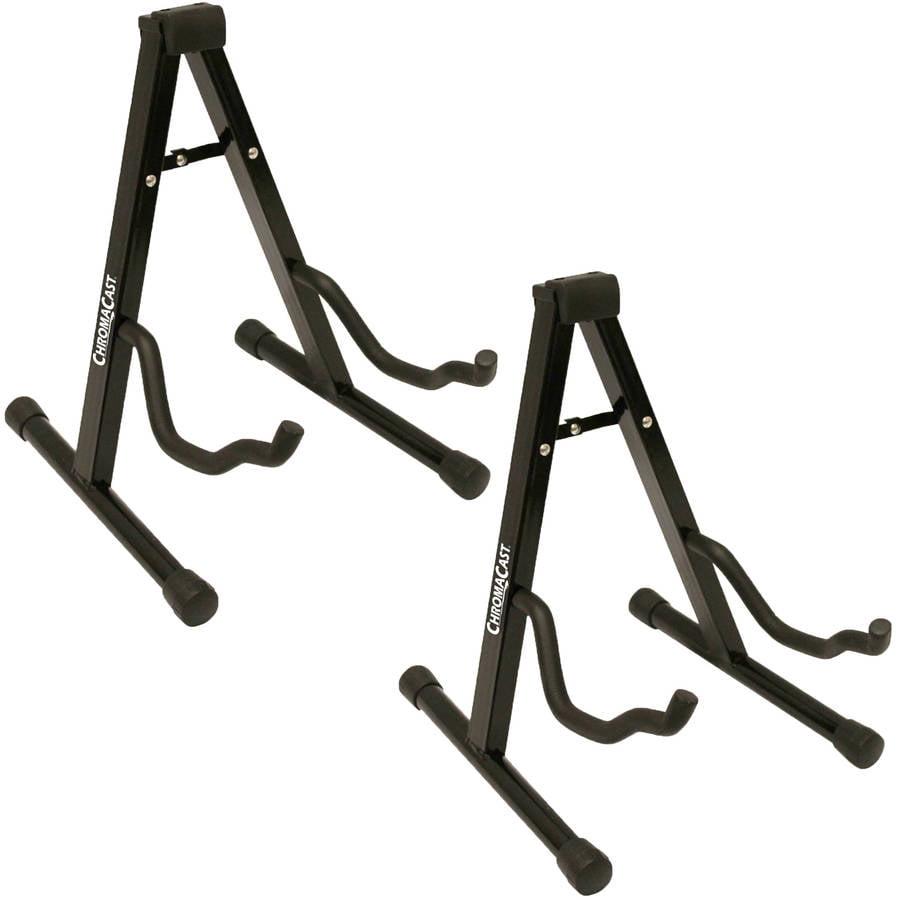 ChromaCast Universal Folding Guitar Stand with Secure Lock, 2 Pack