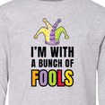 thumbnail image 4 of Inktastic Im with a Bunch of Fools with Jester Hat April Fools Day Long Sleeve Youth T-Shirt, 4 of 5