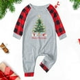 thumbnail image 2 of Odeerbi Christmas Pajamas for Family Holiday Plaid Long Sleeve Family Christmas Pajamas Matching Sets Infant Plaid Printed Loungewear Top Pants Set Two-Piece Sleepwear Xmas PJs Set Red, 2 of 5