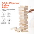 thumbnail image 4 of Tumbling Timber Toy 54 Blocks Large Tumble Tower Blocks Game Pine Wood Bag, 4 of 6