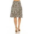 thumbnail image 3 of Women's Casual Knee Length Flare A-line Skirt with Elastic Waistband, 3 of 5