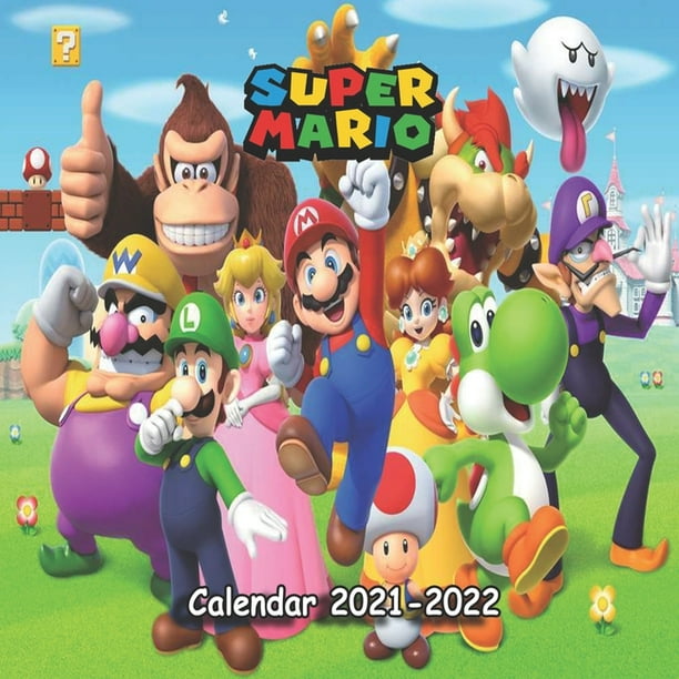 Super Mario Calendar 20212022 Super Mario wall calendar 18 months 8