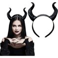 thumbnail image 1 of wonima44 Devil Horns Headbands Halloween Headband Black Demon Horns Hairband for Women Men Halloween Party Costume Cosplay, 1 of 1