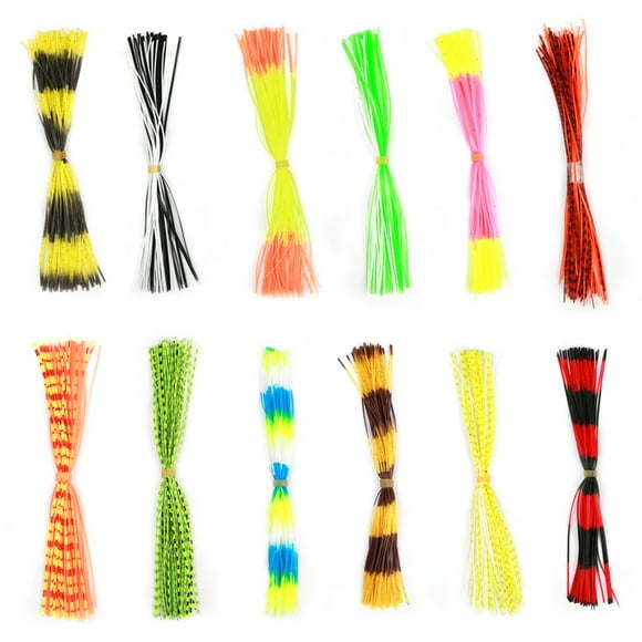 Silicone Lure Skirt, Lures Fly Tying Material Line Foot Replacement Spinnerbait Skirts, For Fishing DIY Spinnerbaits Jig Lure