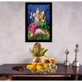 thumbnail image 3 of IBA Indianbeautifulart Radha Krishna Picture Frame Religious Poster Black Wall Frame Deity Photo Frame Wall Decor&nbsp;For Home/ Office/ Temple-6 x 8 Inches, 3 of 7