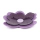 thumbnail image 1 of Ornerx Doble Capa 5.5" Flores Púrpura Jabonera Accesorios de Baño, 1 of 1