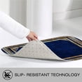 thumbnail image 5 of Golden Greek Frame 16x24 Flannel Bath Mat for Bathroom, Anti-Slip Backing Soft Bathroom Rug, Washable Water Absorbent Mat, 5 of 9