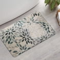 thumbnail image 2 of Green Leaf Pattern Bathroom Rugs Mat,Non Slip Microfiber Bathroom Rug,Rubber Backing,Soft Bathroom Mats for Bathroom Floor,Tub and Shower,17x27in(43x68cm), 2 of 5
