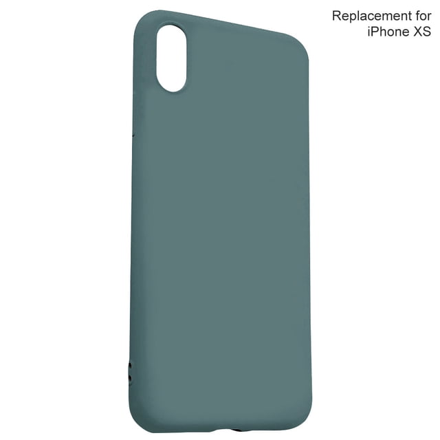 VONKY TPU Mobile Phone Case Shockproof Elastic Protection Cover, Replacement for iPhone XS, Dark Green