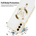 thumbnail image 3 of for Samsung Galaxy S21 Plus Case [Support for Magsafe] Butterfly Cute Pattern Magnetic Plating Screen Protector Luxury Elegant Case Camera Protector Shockproof Corner Back Cover -White, 3 of 12