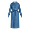 thumbnail image 2 of Time and Tru Women’s and Women's Plus Shirt Dress with Long Sleeves, Sizes XS-4X, 2 of 4