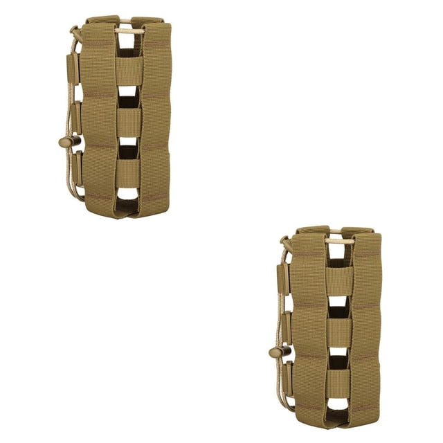 Naiovety Bolsa ajustable para hervidor de agua con correa de puntos, soporte con cordón, bolsa para botella de agua, cantimplora, ciclismo, Marrón 2piezas Naiovety CBP367821