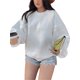 thumbnail image 2 of Txlixc Pullover casual de primavera y otoño para mujeres sudadera suelta de manga larga sólida y cuello o Txlixc  moda, 2 of 9