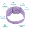 thumbnail image 5 of LAZIOEGR Soft Comfortable Weighted Sleeping Eye Cover Hook and Loop Fastener Closure for Nighttime Deep Sleep Travel Meditation Adjustable Light Blocking Nylon Gel Mask, Purple, 5 of 9
