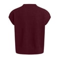 thumbnail image 5 of vigerkar Women's 2026 Spring Sweater Vest Trendy Flower Knit Short Sleeve Cute Pullover Tank Tops Summer Fashion Clothing (Wine, M), 5 of 9