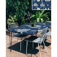 thumbnail image 3 of Navy Blue Boat Coastal Rectangle Tablecloth, Waterproof Elastic Fitted Table Covers for 6 Foot Tables, 32x72inch Decorative Tablecloths for Picnic, Camping, Indoor, Outdoor, Nautical Sea Summer Ocean, 3 of 6