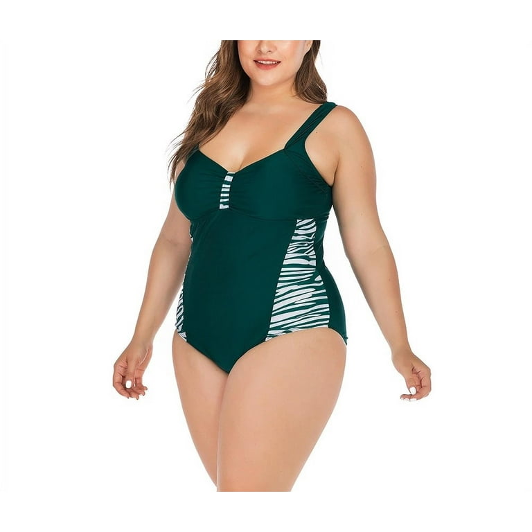Peroptimist Women's One Piece Swimsuit, Plus Size Bikini Swimsuit, Built-in Bra  Made with Soft and Environment-friendly Material, Make You Feel Free  Without Bound GREEN 2XL 