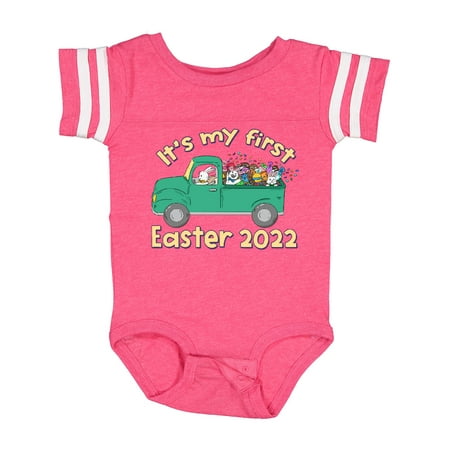 

Inktastic It s My 1st Easter Truck with Bunnies 2022 Gift Baby Boy or Baby Girl Bodysuit