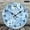 12x12in, variant on Patifu Wall Clock Battery Operated, Blue Banana Leaf Print, Battery Operated (AA Not Included), Lobby Corridor Dining Room Bedroom Office Classroom