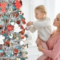 thumbnail image 3 of Collapsible Christmas Tree, Artificial Silver Tinsel Coastal Christmas Tree for Holiday Party Decorations, 3 of 5
