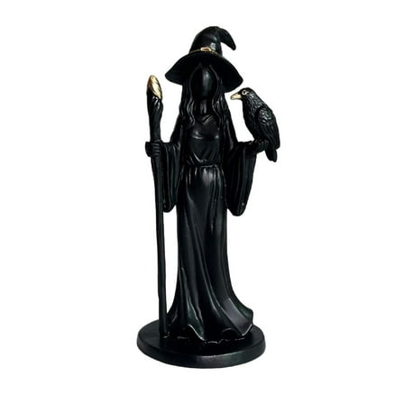 FVDPWYE Halloween Witch Statue Collectible Figurine for Fireplace Bookshelf Entrance