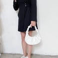 thumbnail image 3 of CNKOO Solid Color Pleated PU Shoulder Underarm Bag Women Large Top-handle Handbags, 3 of 9