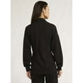 thumbnail image 2 of Scoop Women’s and Women's Plus Ultimate Scubaknit Longline Drawstring Zip Jacket, Sizes XS-4X, 2 of 4